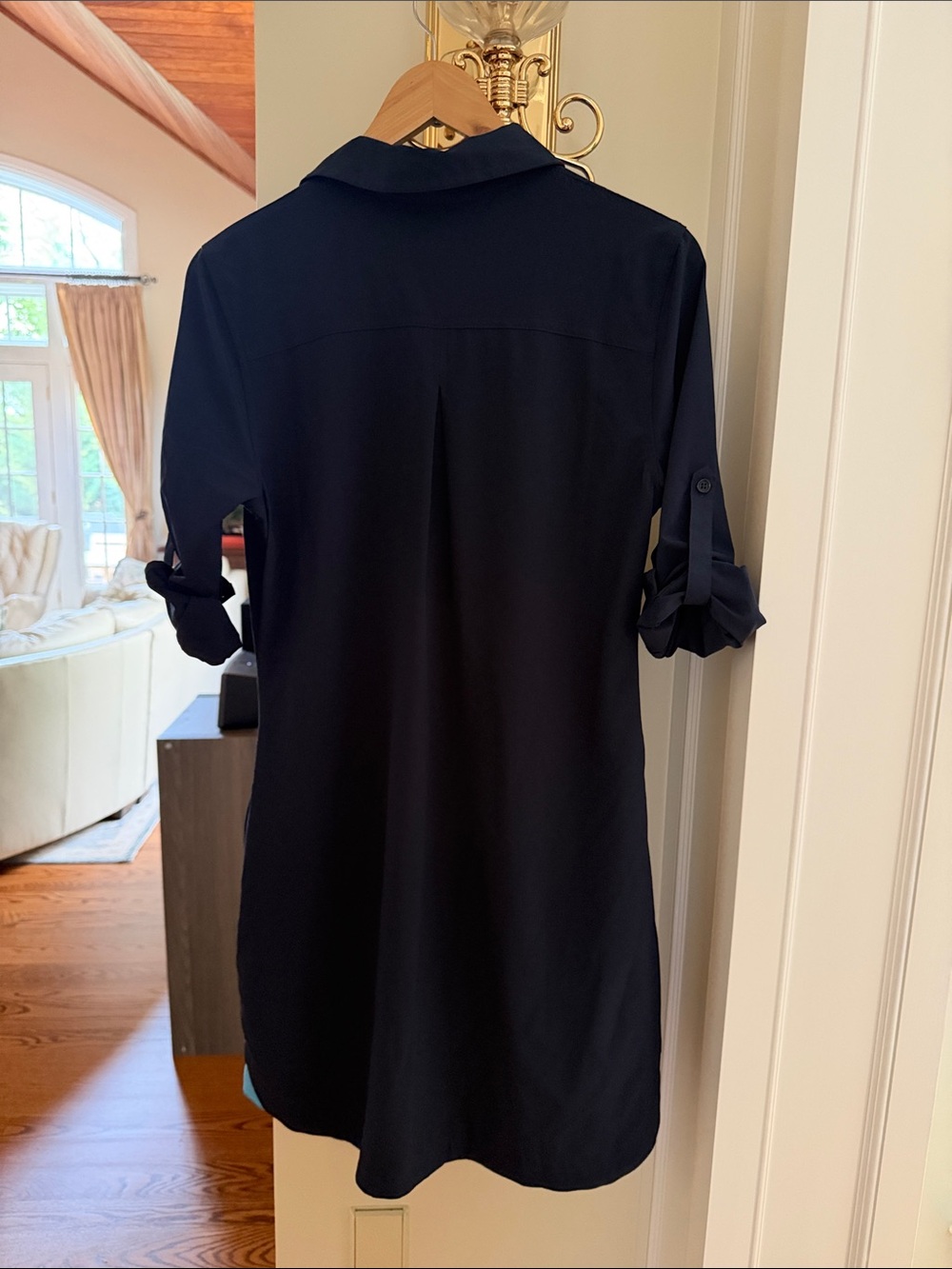 Title Nine Navy dress with Teal Trim - Picture 3 of 3